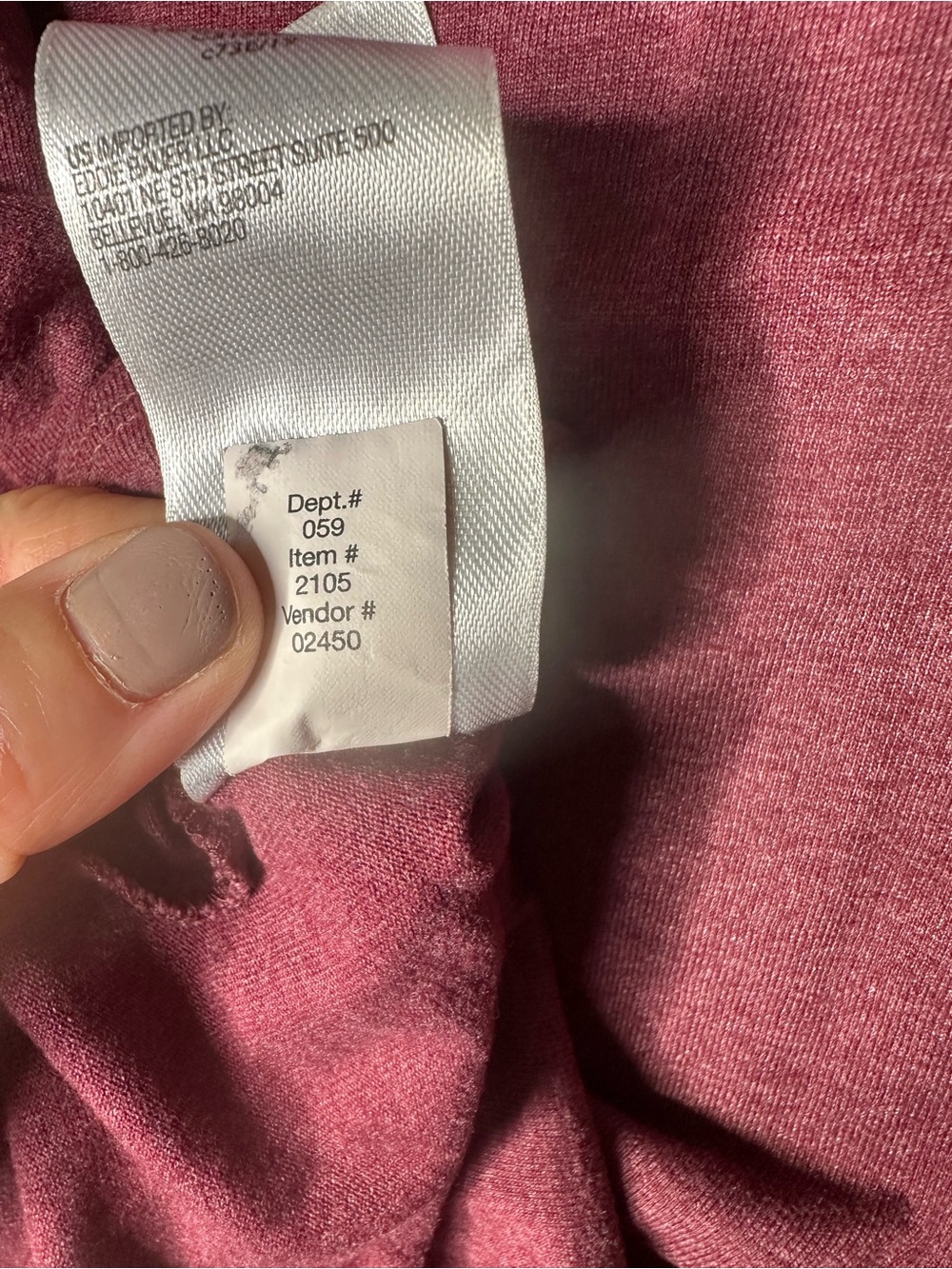 Eddie Bauer Brand - Women's V-Neck Long Sleeve Top - Burgundy - M - Picture 7 of 9